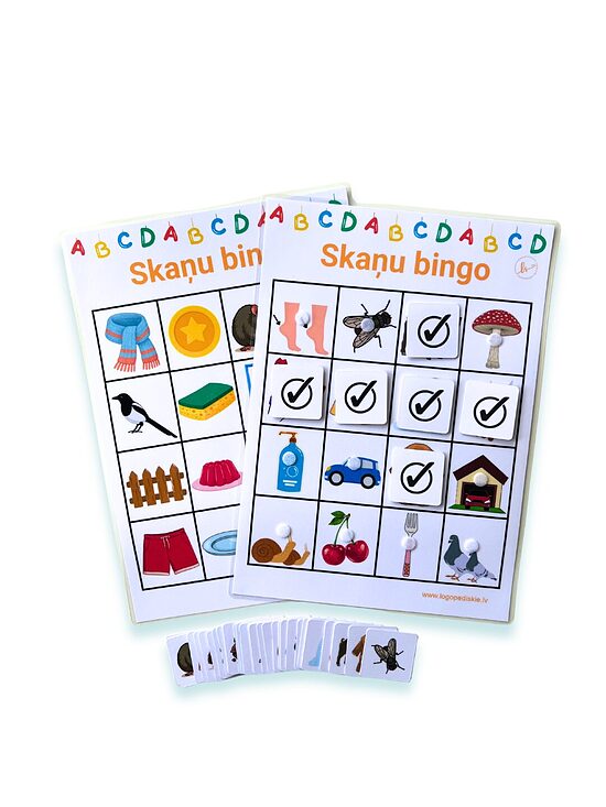 Š un Ž skaņu bingo